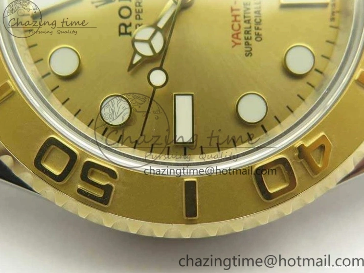 0114 Popular Yacht-Master 116655 3AF Best Edition YG Wrapped Gold Dial On SS YG Bracelet A 3454